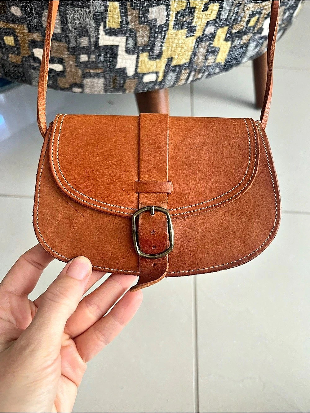 The Cambridge Satchel Company Leather Brown Crossbody Bag/ belt bag